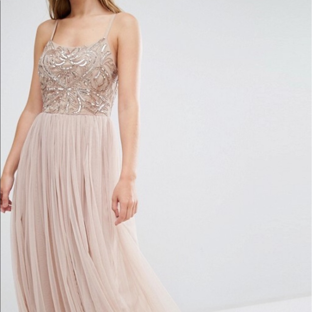 Taupe/Blush long dress
